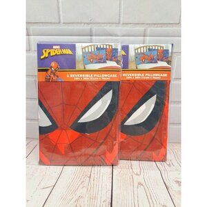 Marvel Spider-Man Reversible Pillowcase 20" X 30" 100% Polyester Kids Bedding (p